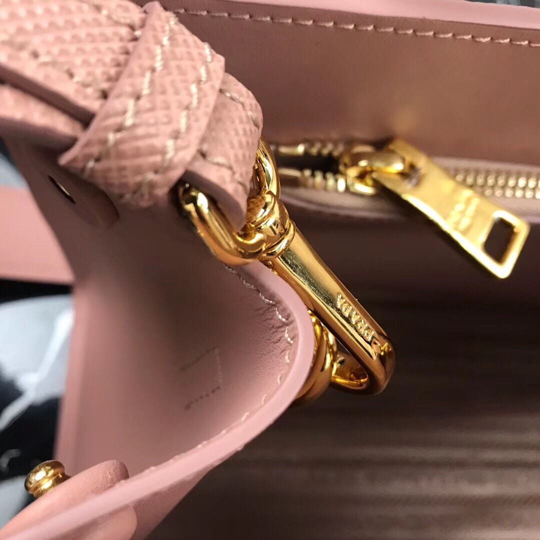 Pra*a large monochrome bag in nude saffiano leather