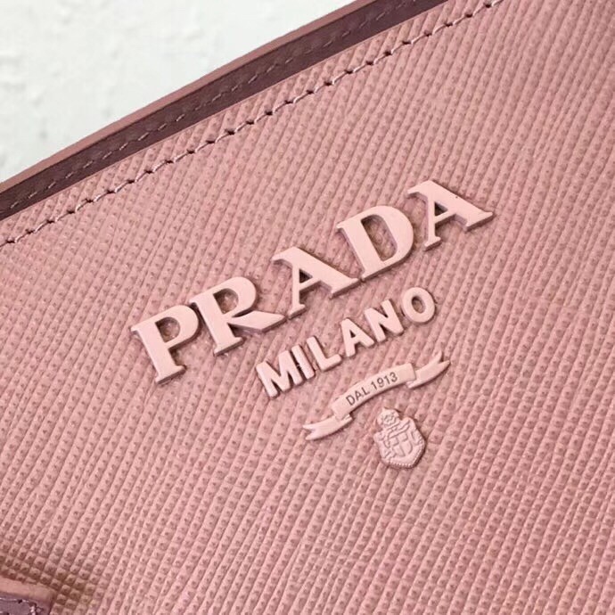 Pra*a monochrome bag in nude saffiano leather