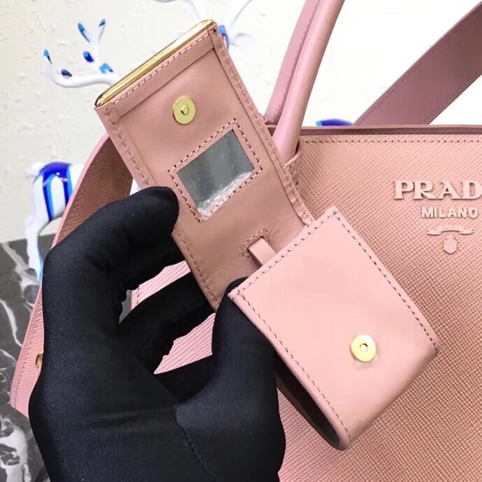 Pra*a monochrome bag in nude saffiano leather