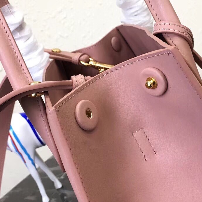 Pra*a monochrome bag in nude saffiano leather