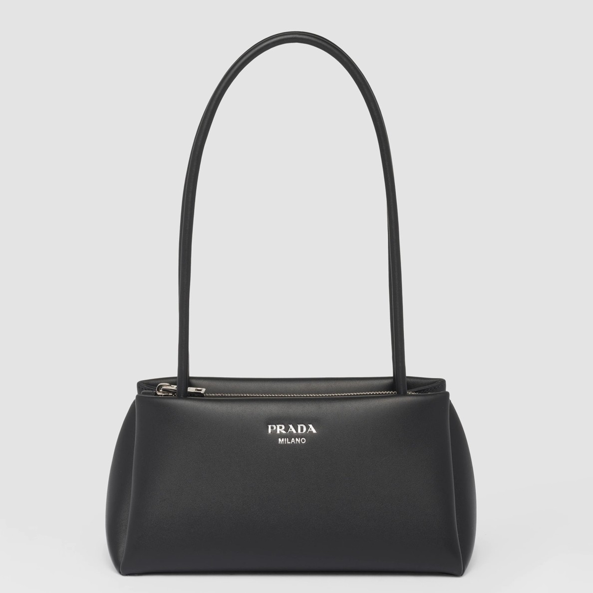 pra*a S*pernova small shoulder bag in black leather