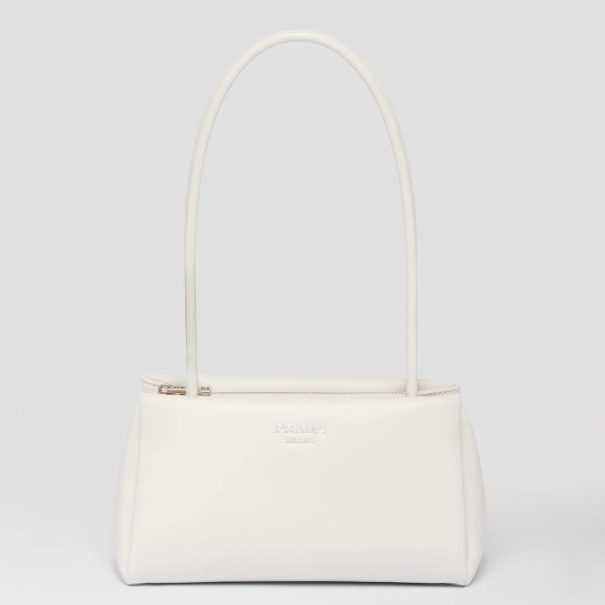 pra*a S*pernova small shoulder bag in white leather