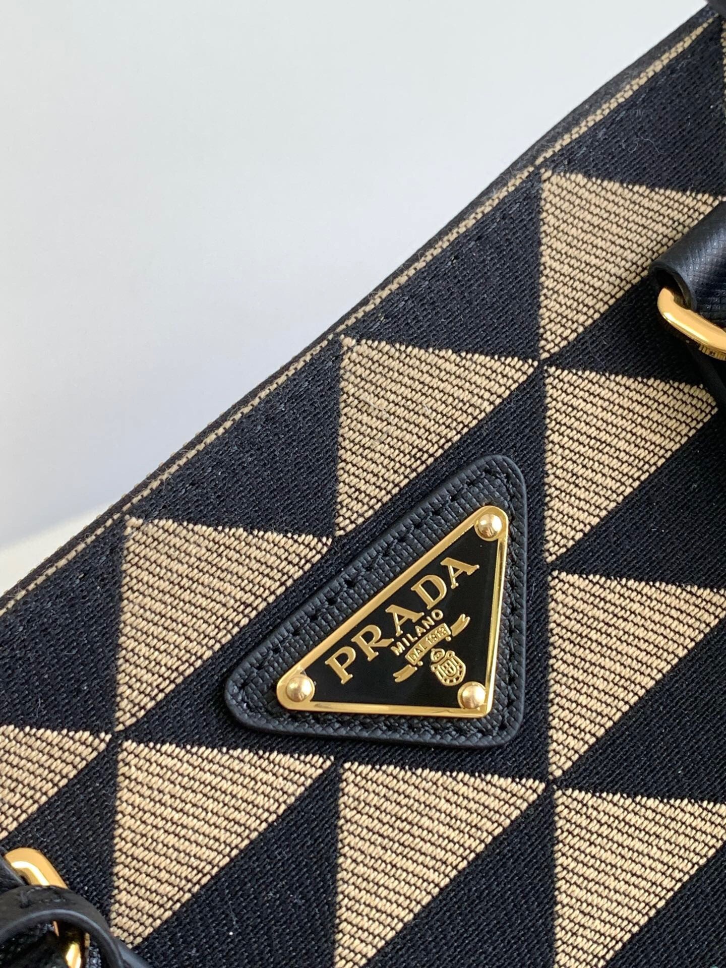 Pra*a galleria small bag in jacquard fabric