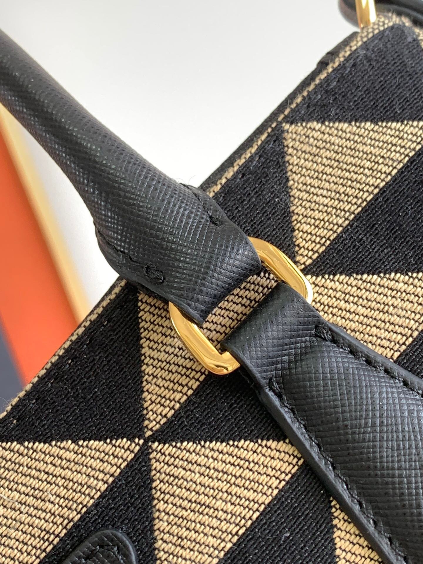 Pra*a galleria small bag in jacquard fabric