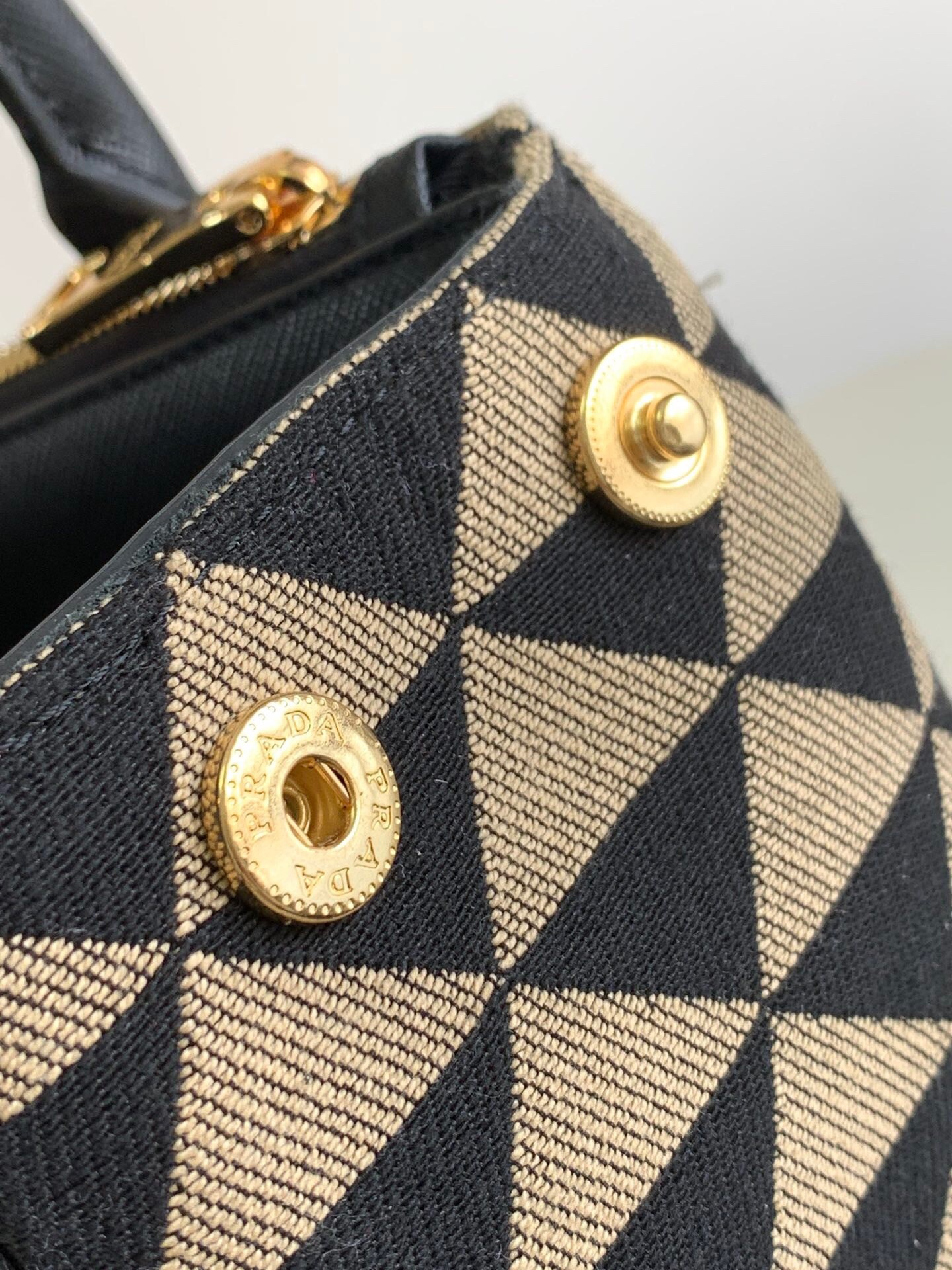 Pra*a galleria small bag in jacquard fabric