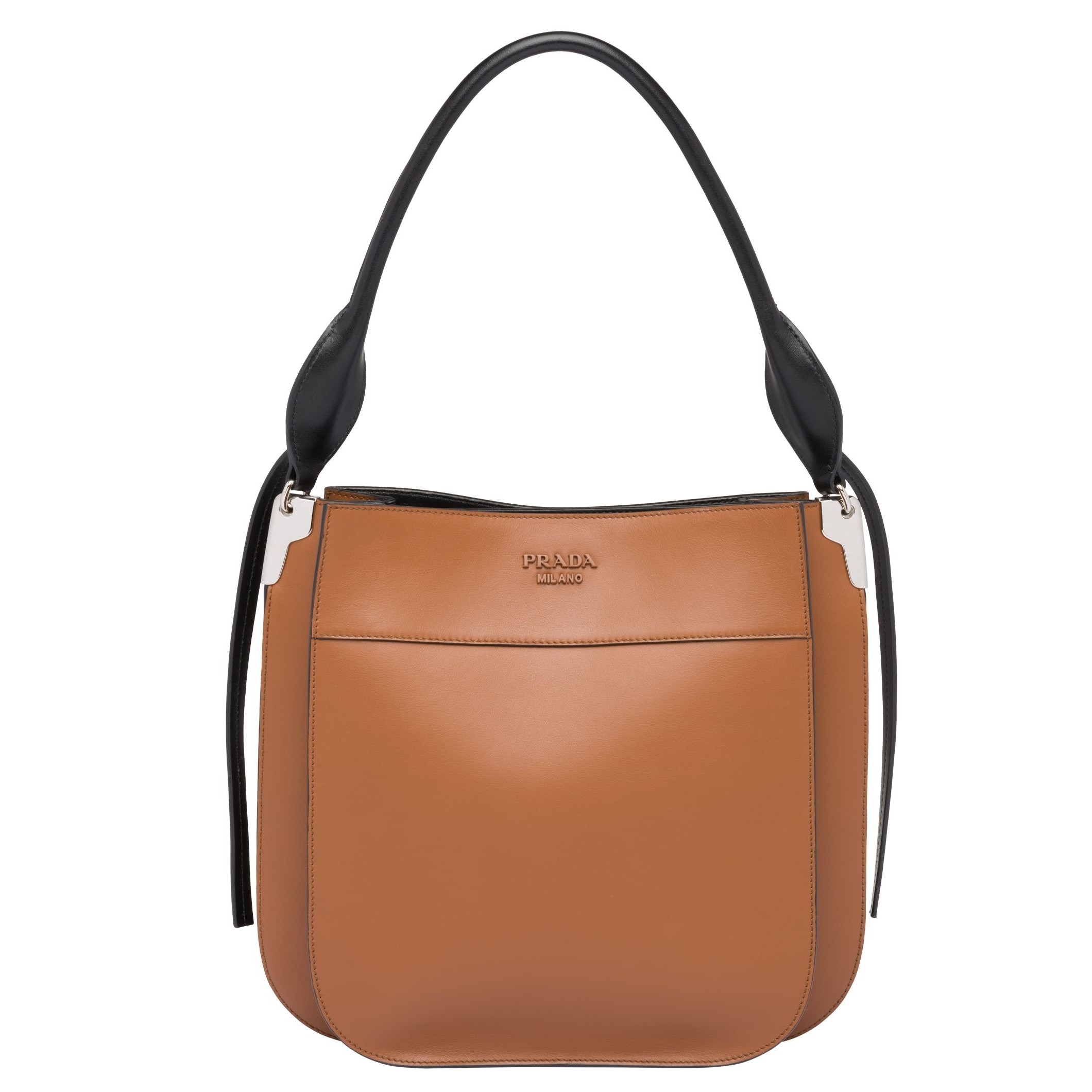 Pra*a margit shoulder bag in brown calfskin