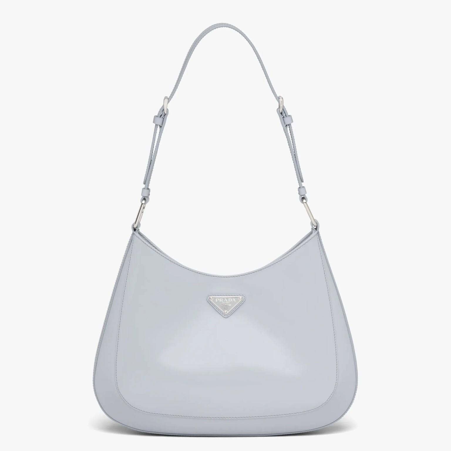 Pra*a cleo shoulder large bag in blue brushed leather