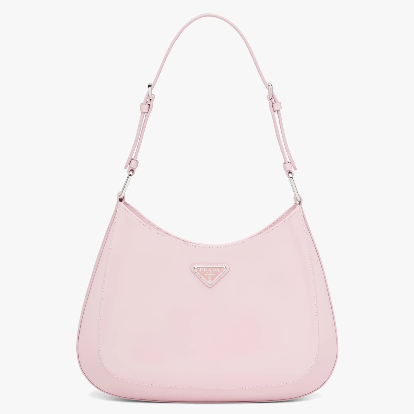 Pra*a cleo shoulder large bag in pink brushed leather