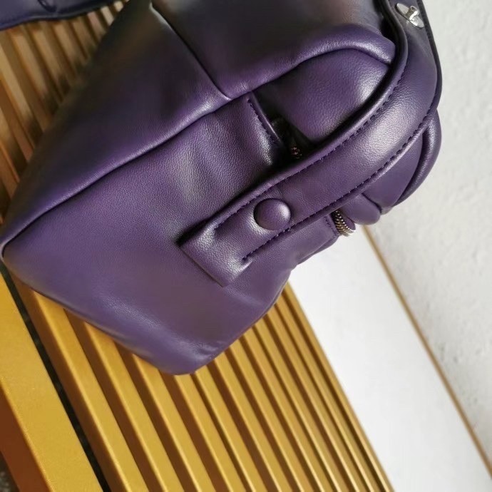 Pra*a signaux bag in violet padded nappa leather