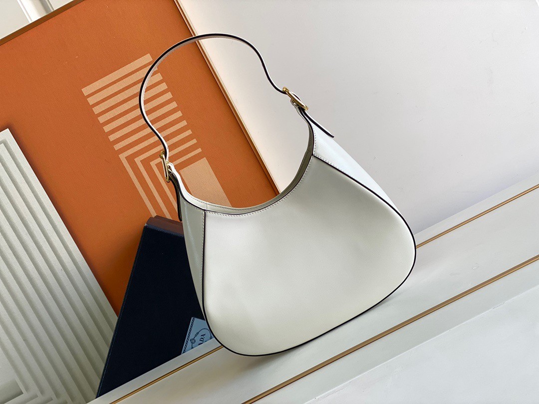 Pra*a shoulder bag in white leather