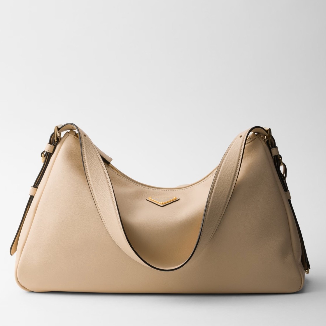 Pra*a aimee large shoulder bag in travertine leather