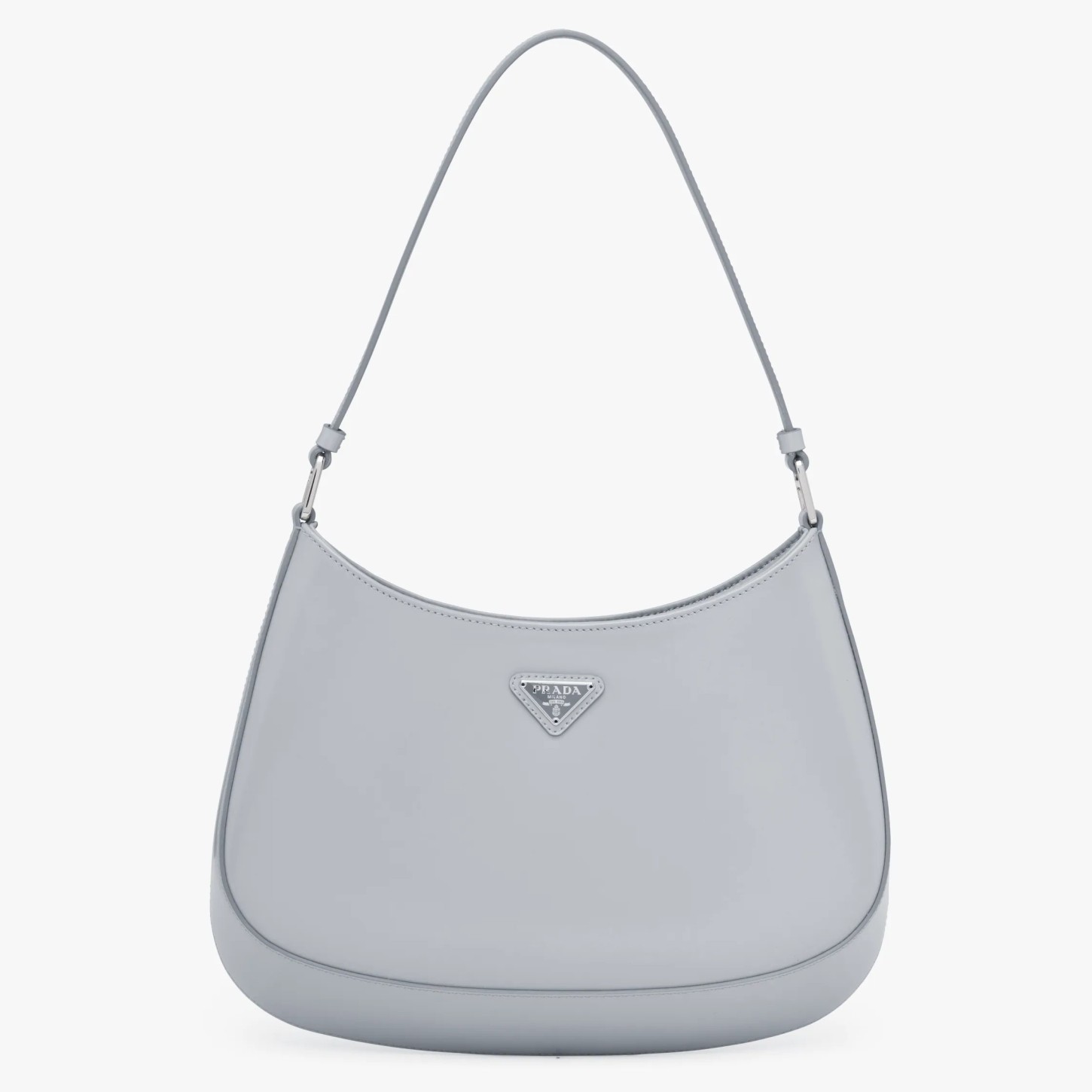Pra*a cleo shoulder small bag in blue brushed leather