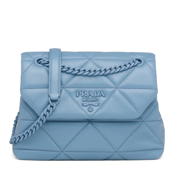 Pra*a spectrum small bag in sky blue nappa leather