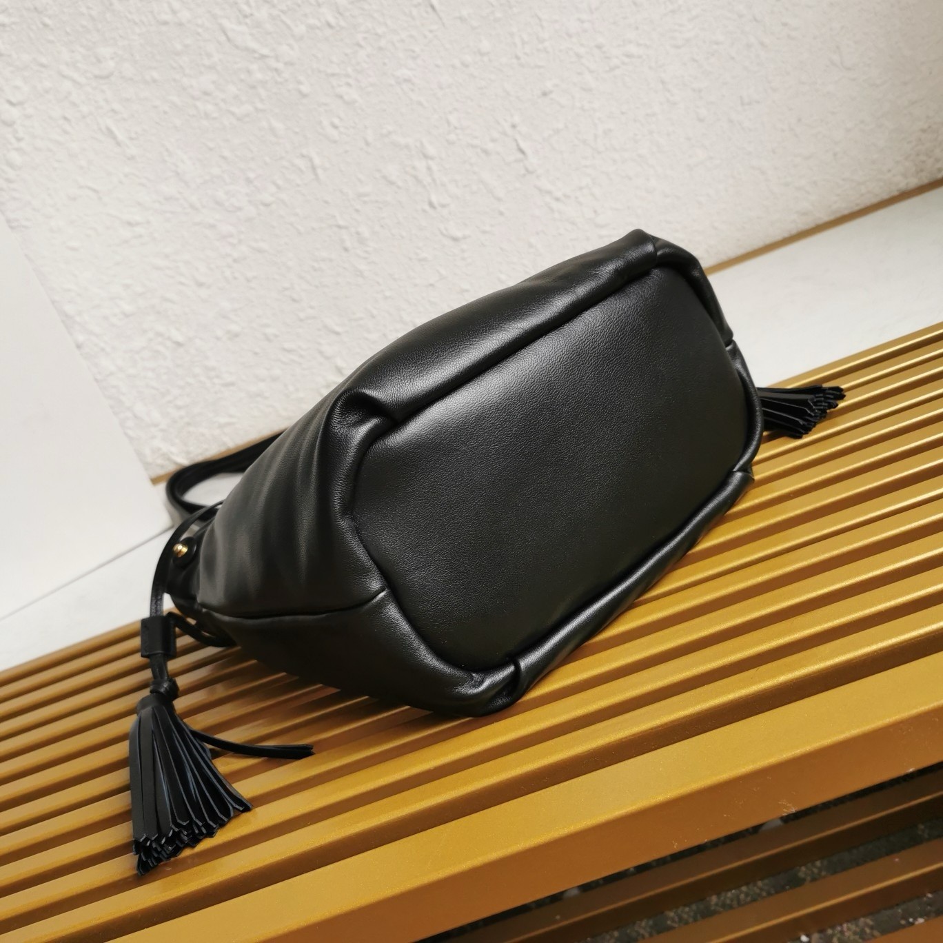Pra*a shoulder bag in black nappa leather
