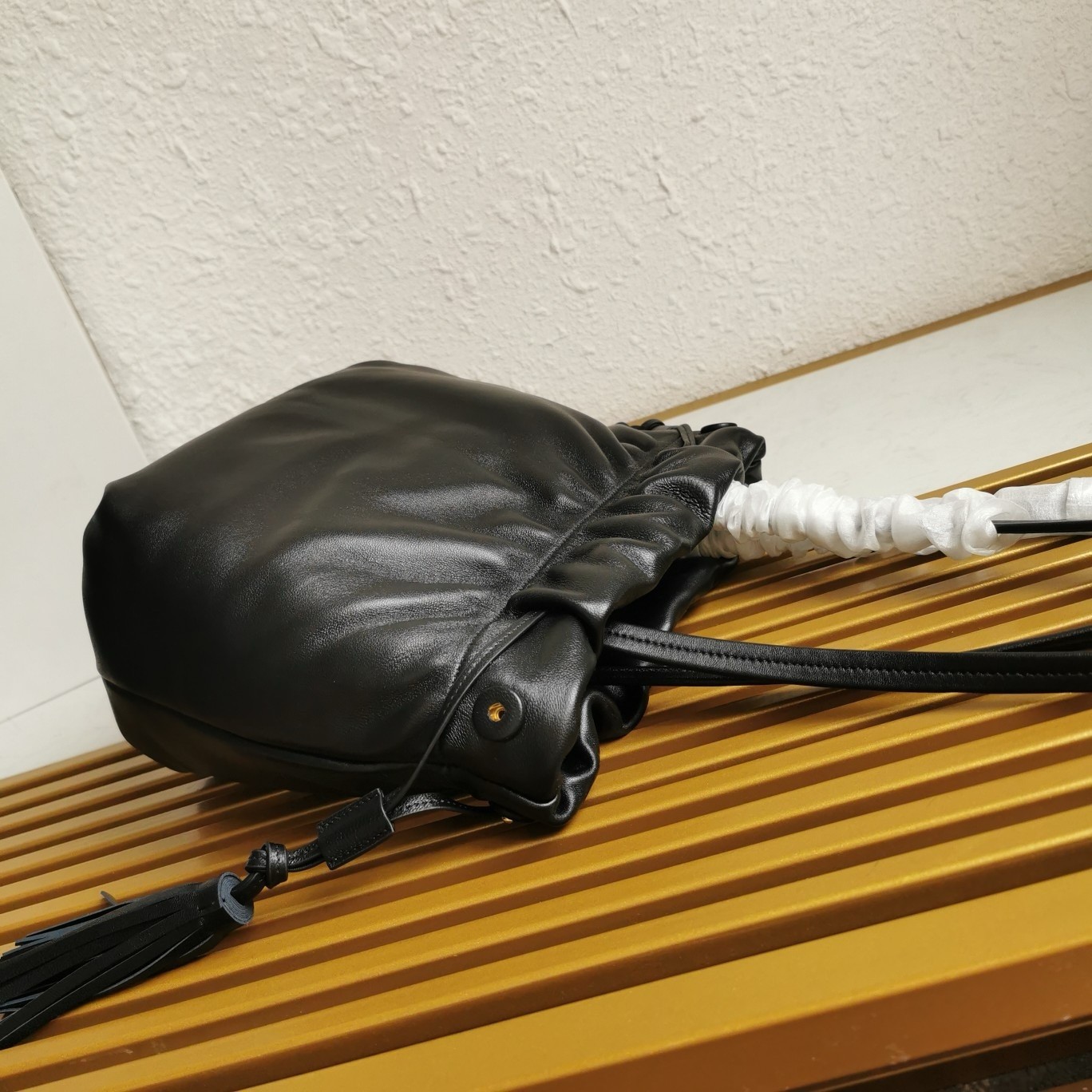 Pra*a shoulder bag in black nappa leather