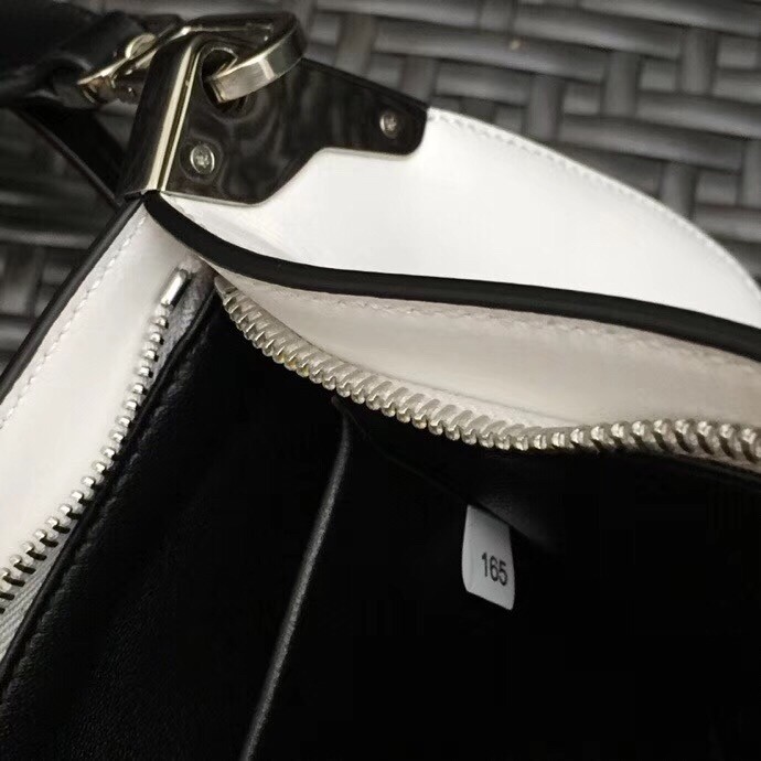 Pra*a white sidonie leather shoulder bag