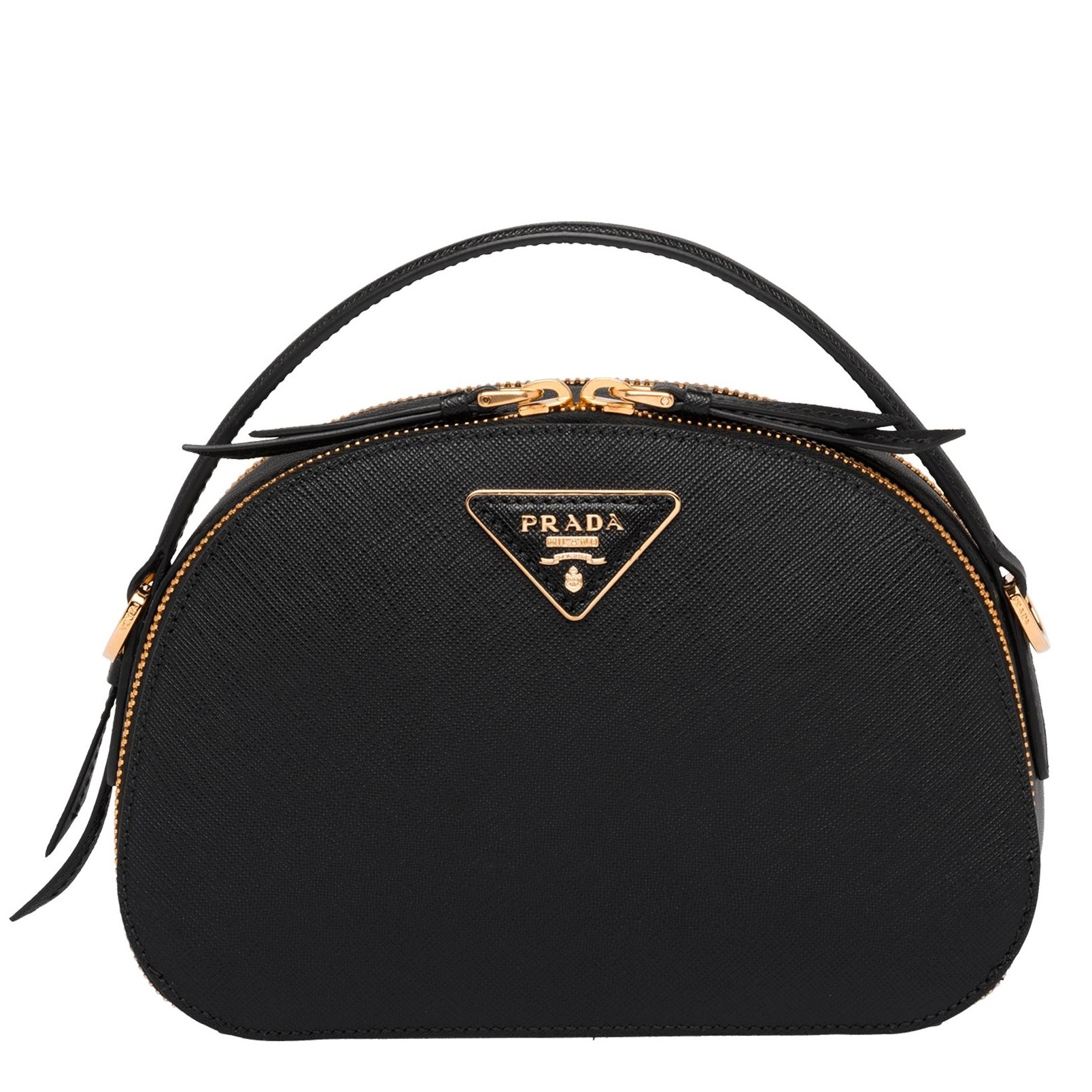 Pra*a odette black saffiano leather bag