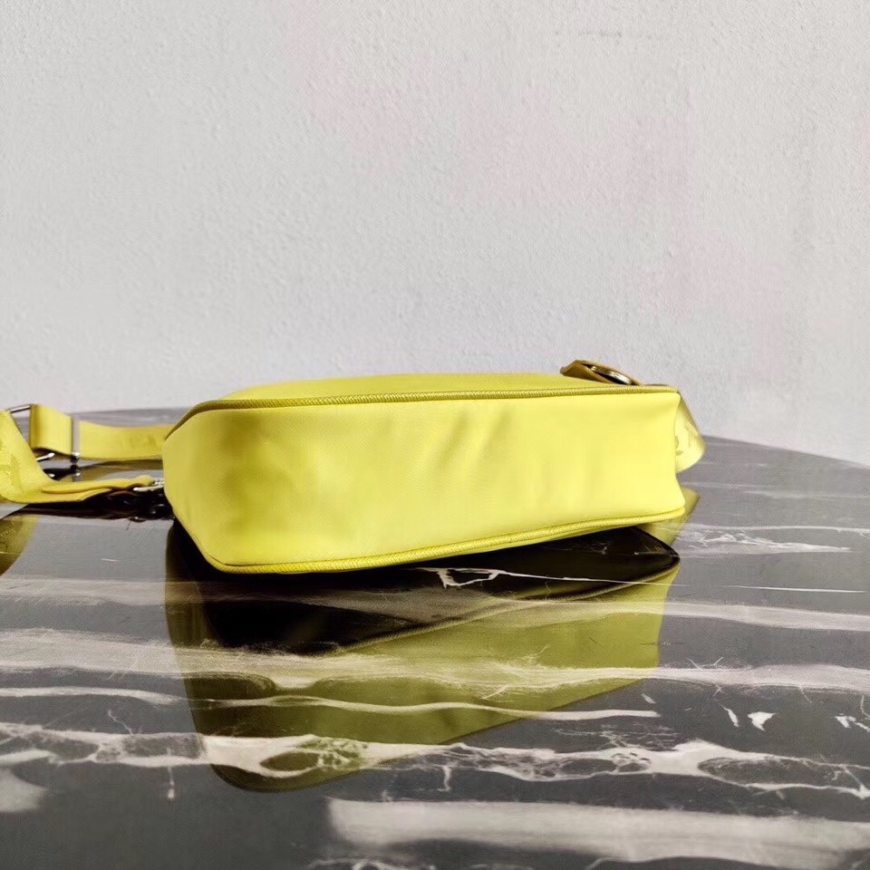Pra*a pineapple yellow nylon re-edition 2005 shoulder bag