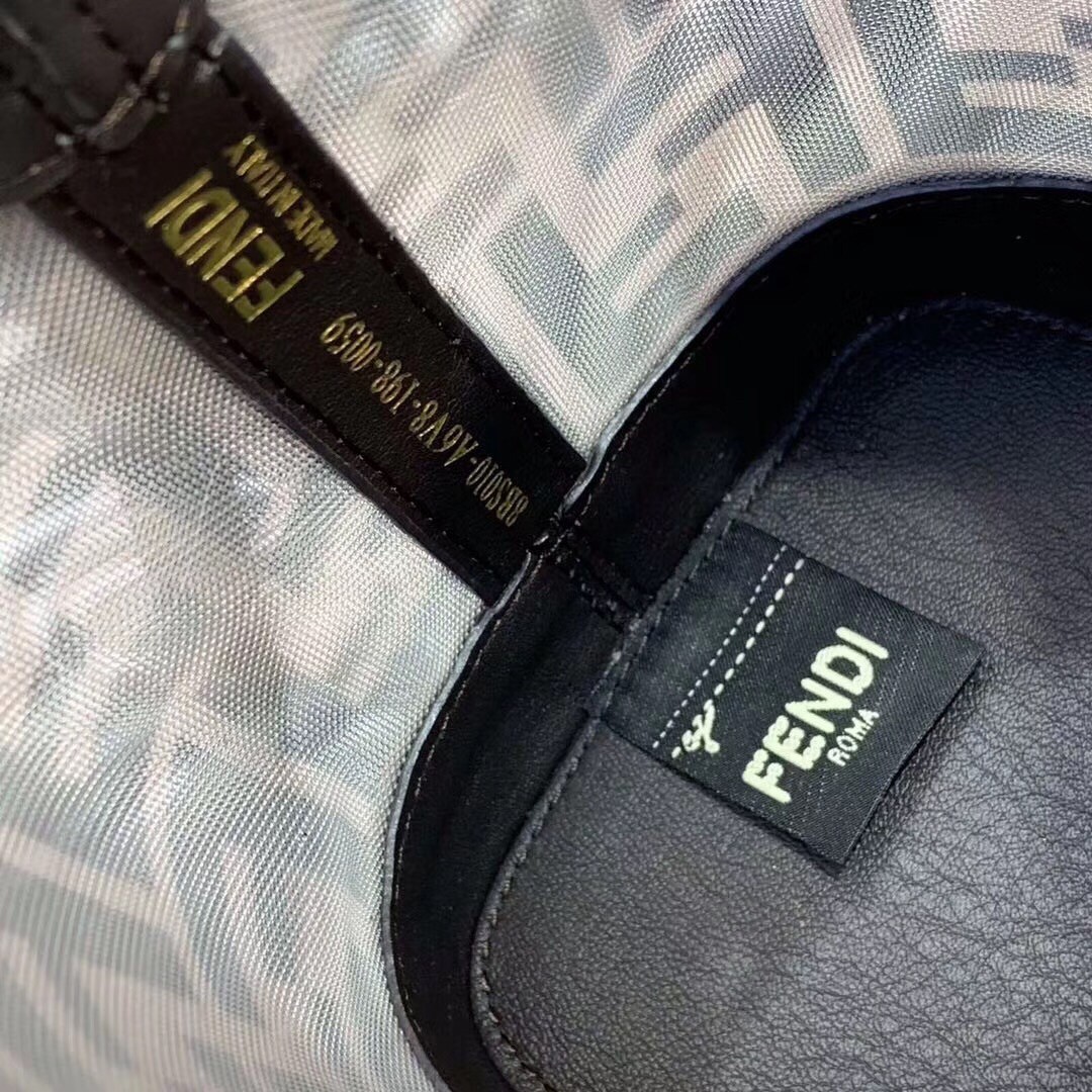 F**di mon tresor mini bucket bag in tech mesh