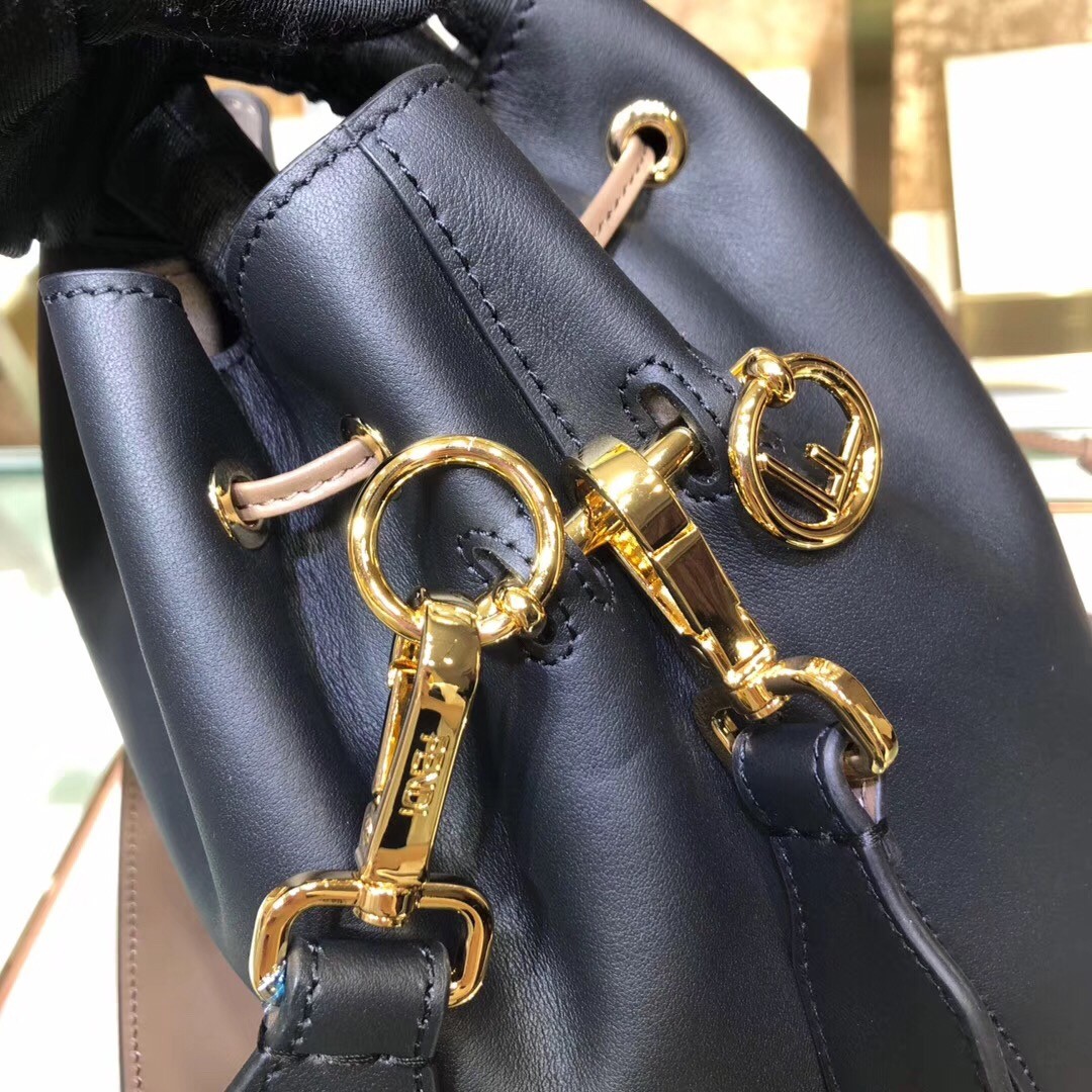 F**di small mon tresor red circle logo bag
