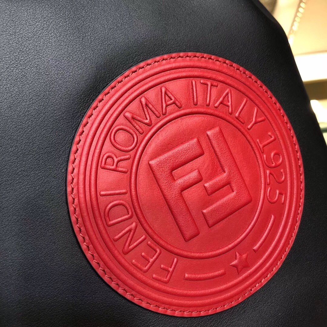 F**di small mon tresor red circle logo bag