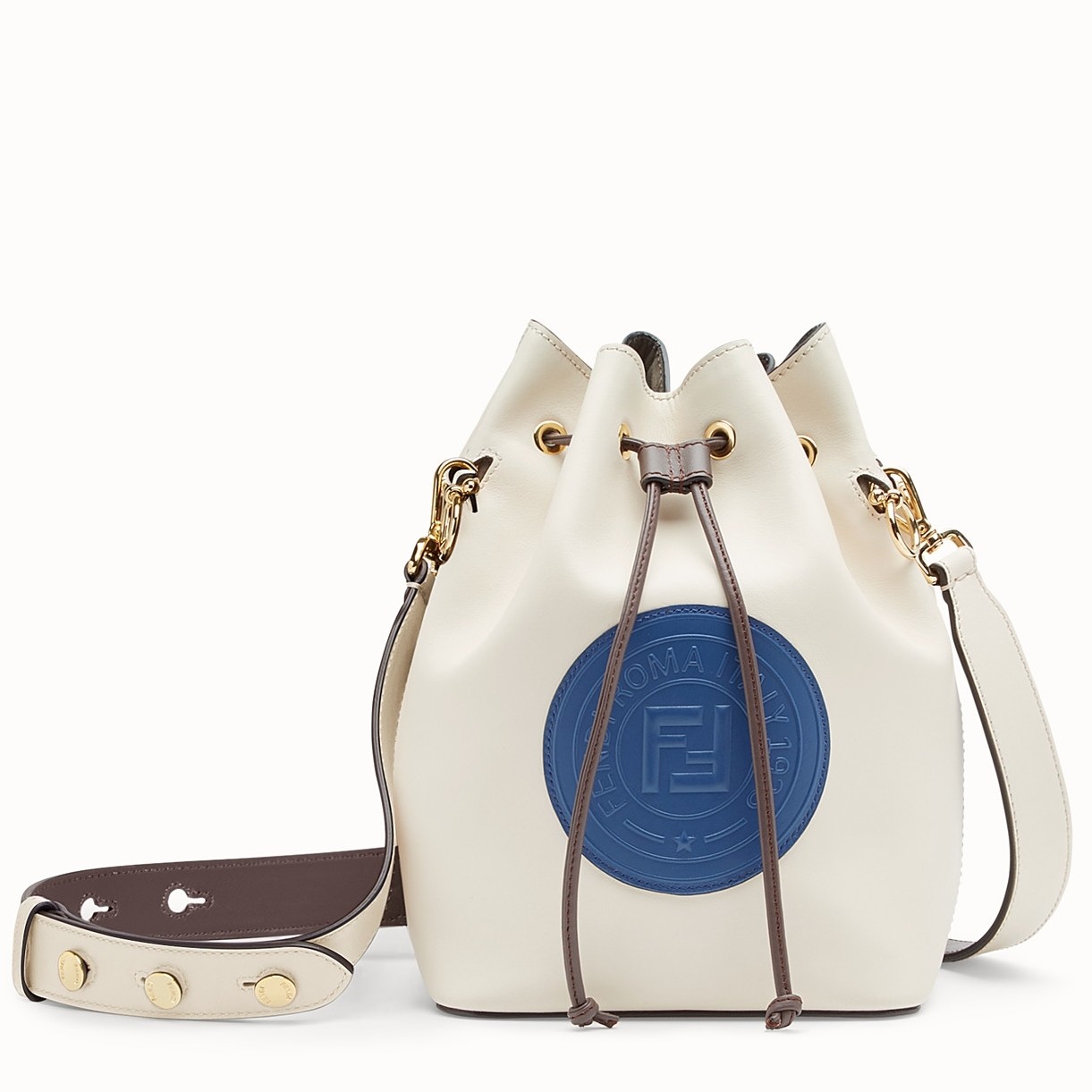 F**di small mon tresor blue circle logo bag