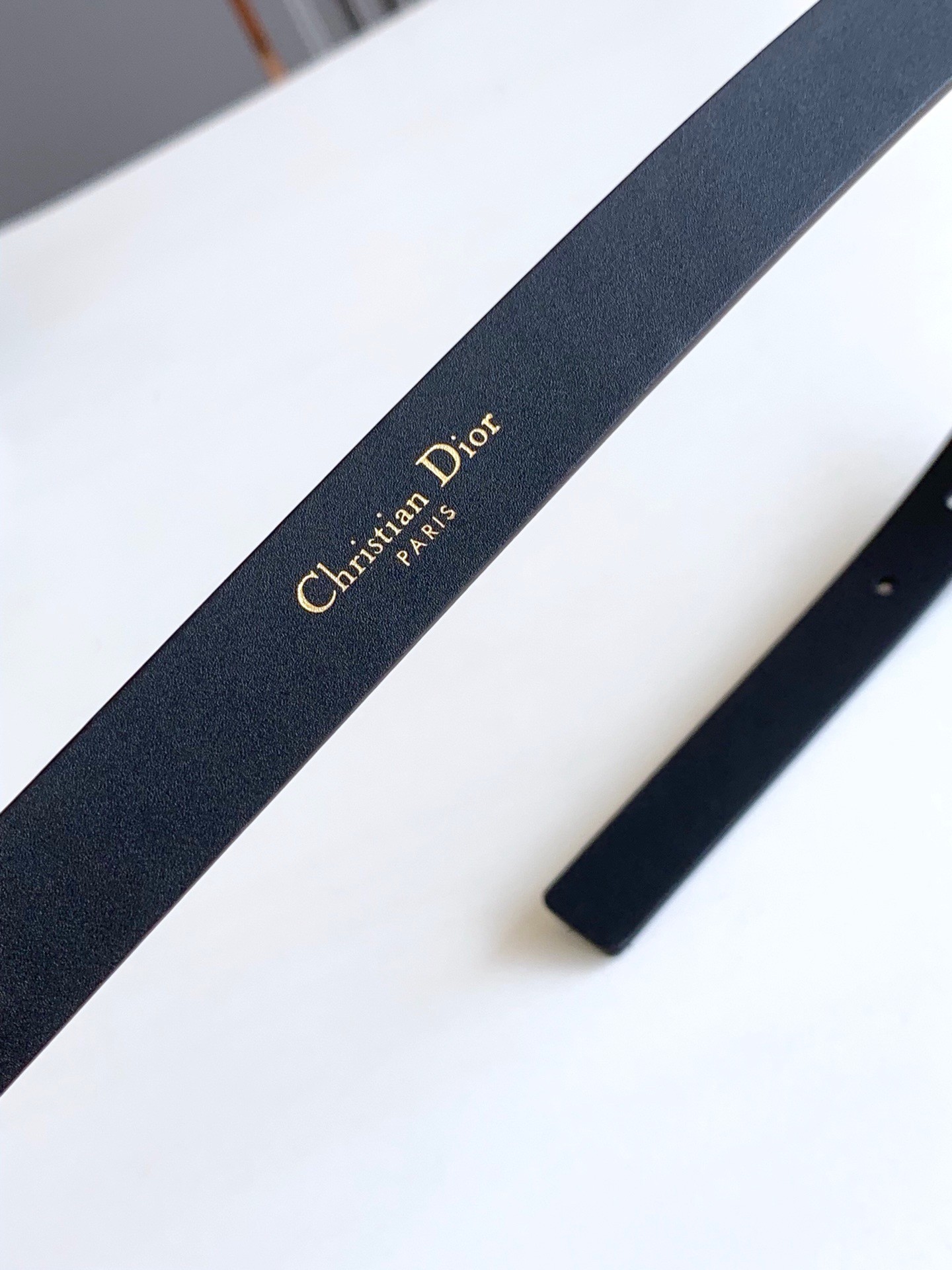 D*or saddle 20mm belt in black calfskin