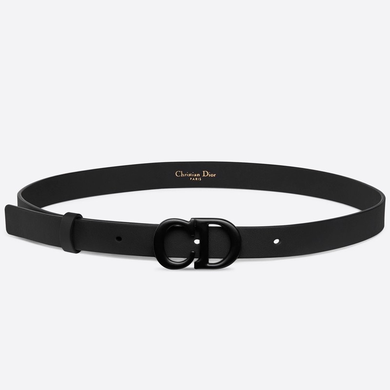 D*or saddle 20mm belt in black matte calfskin
