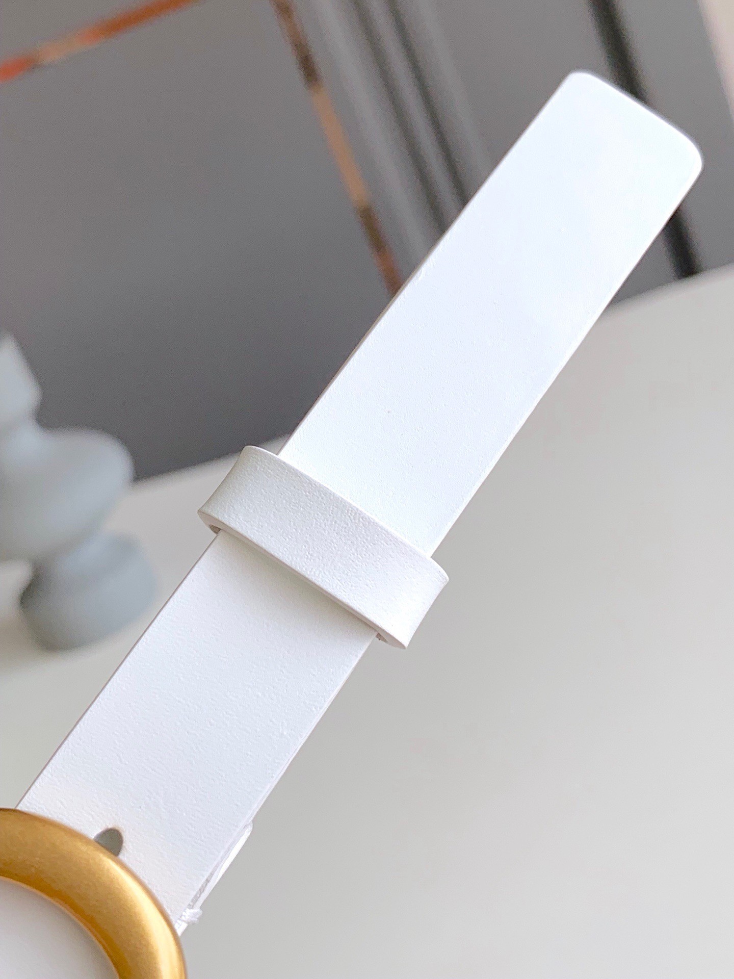 D*or saddle 20mm belt in white calfskin