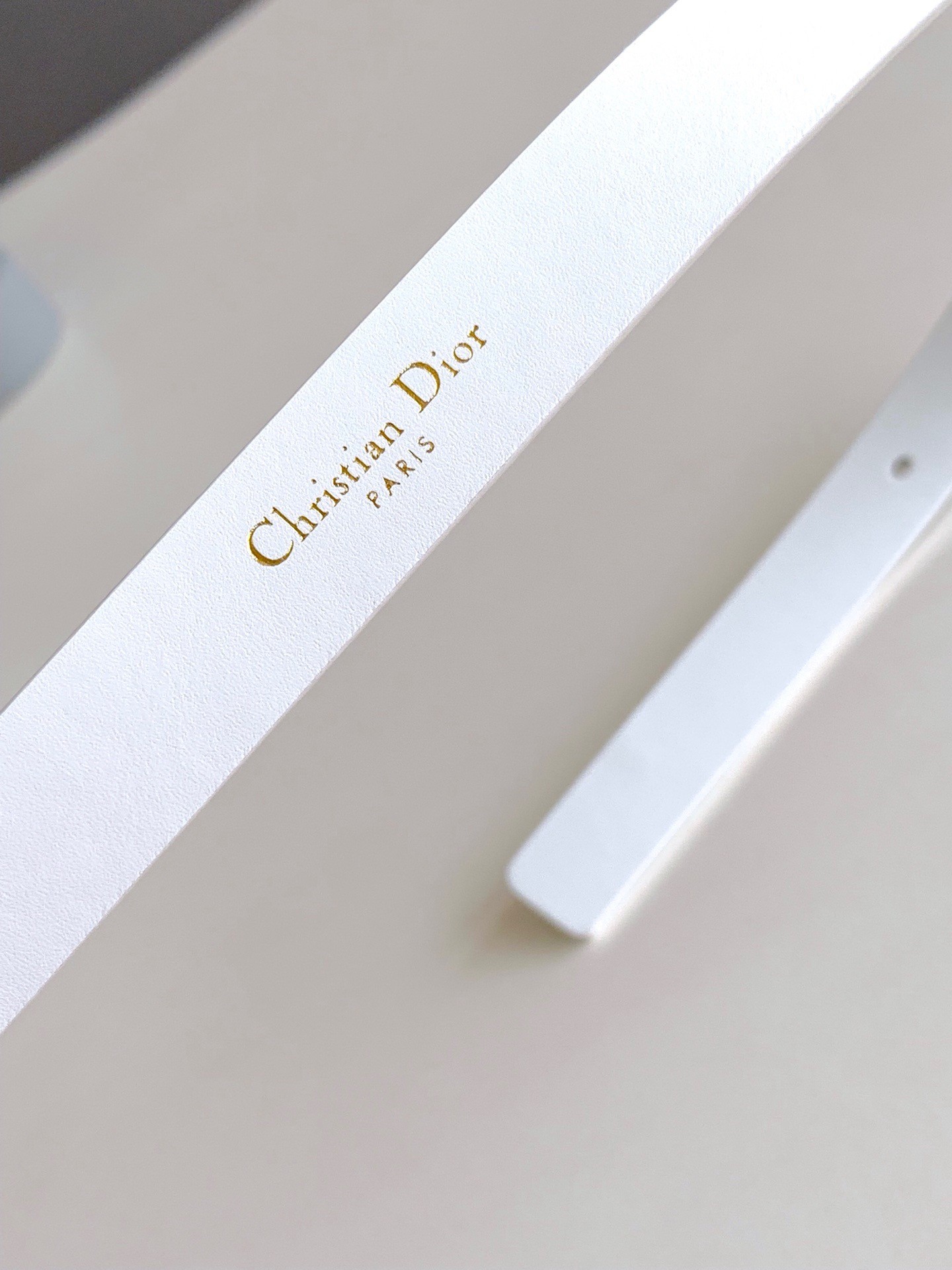 D*or saddle 20mm belt in white calfskin