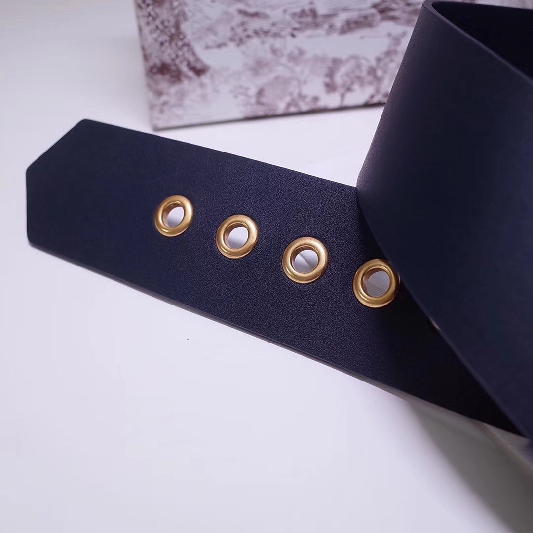 D*or D*orquake 55mm belt in dark blue calfskin