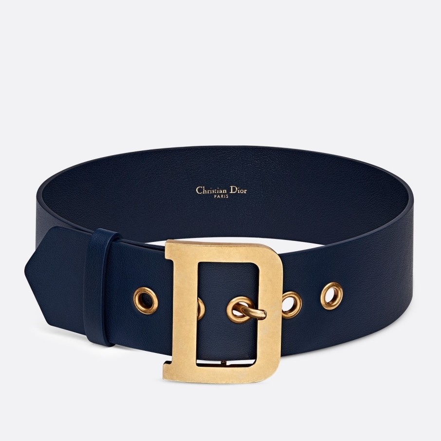 D*or D*orquake 55mm belt in dark blue calfskin