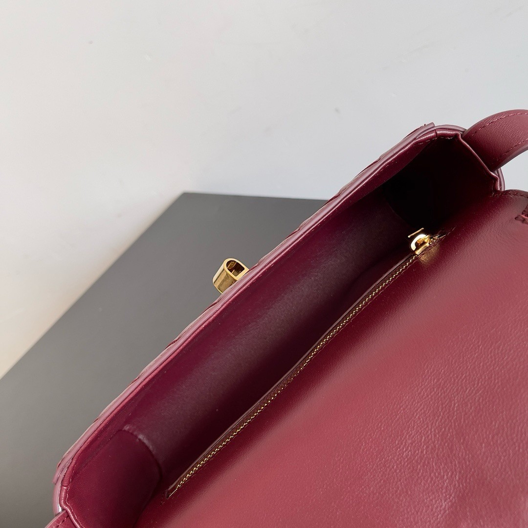 bo*te*ga Ve*ne*ta mini andiamo cross-body bag in barolo intrecciato lambskin