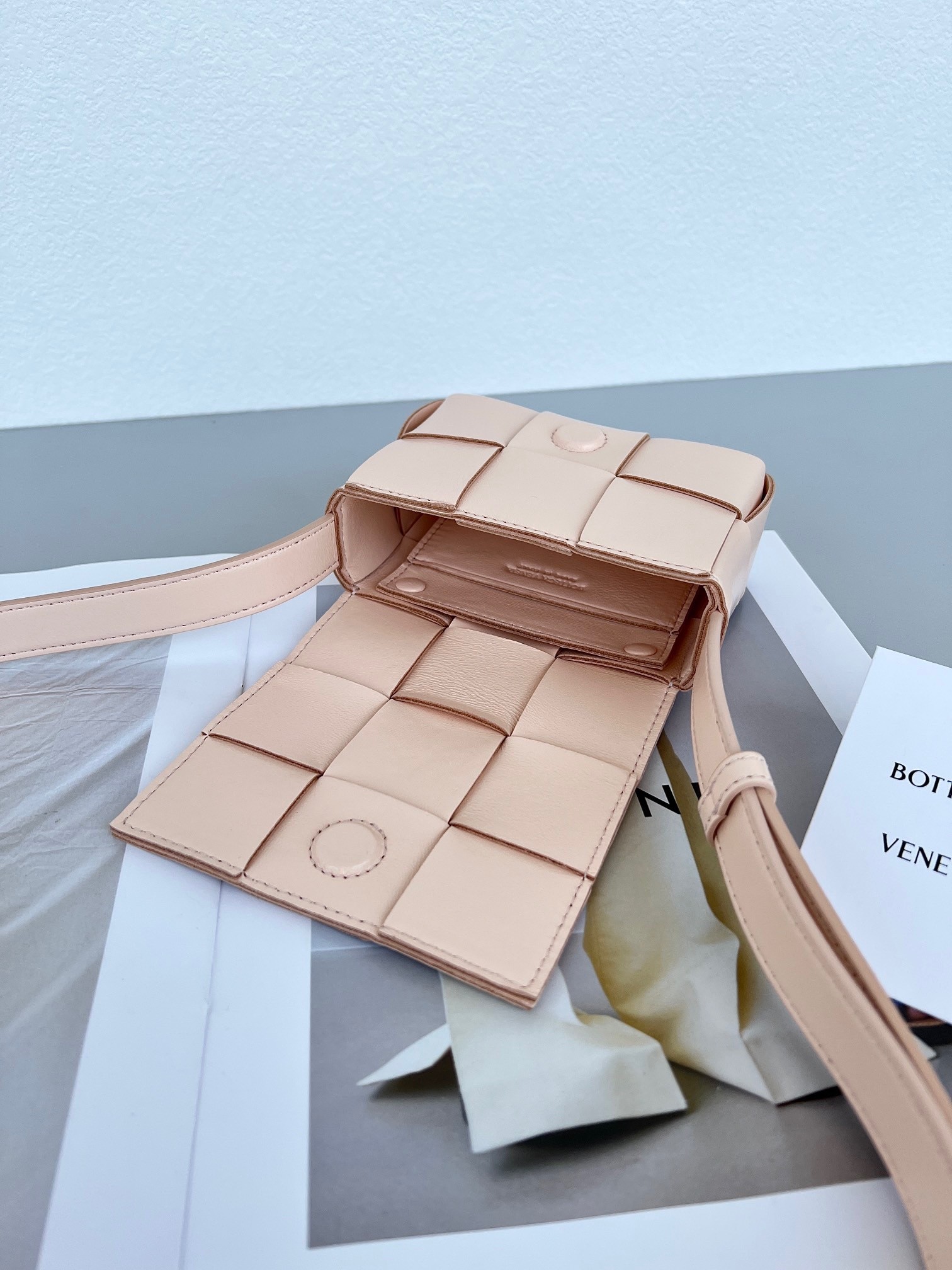 bo*te*ga Ve*ne*ta candy cassette bag in melon washed lambskin