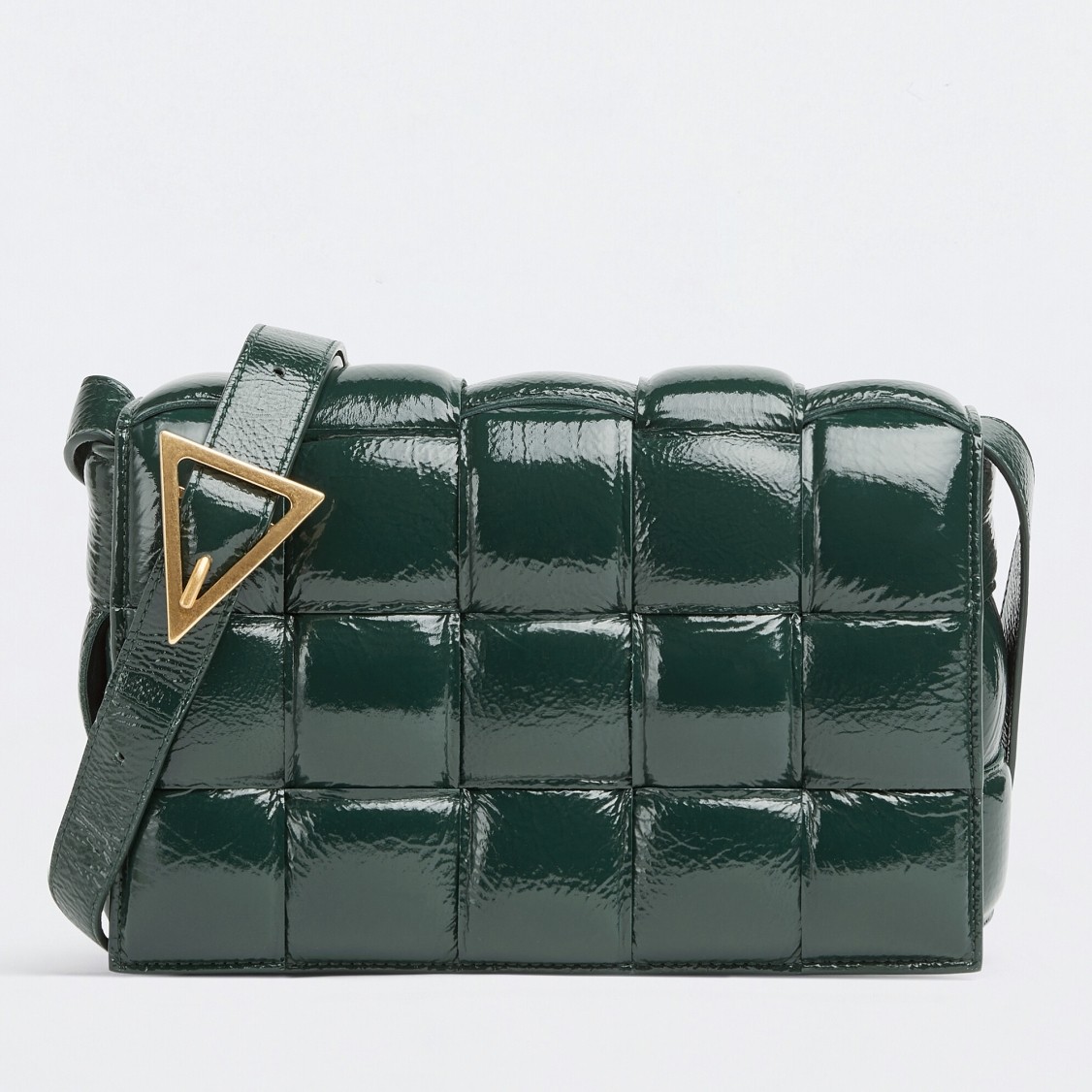 bo*te*ga Ve*ne*ta padded cassette bag in raintree deerskin