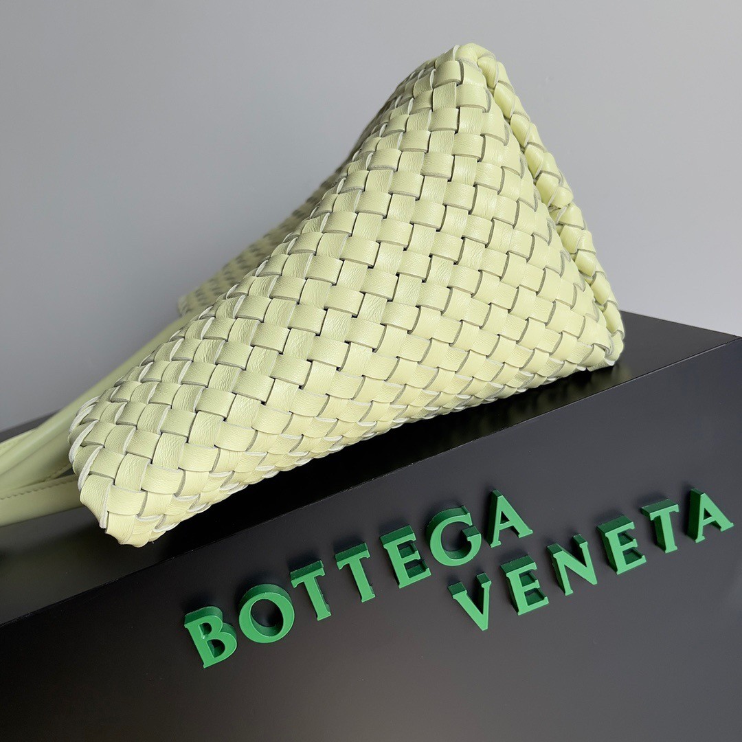 bo*te*ga Ve*ne*ta cabat medium bag in lemon intrecciato lambskin