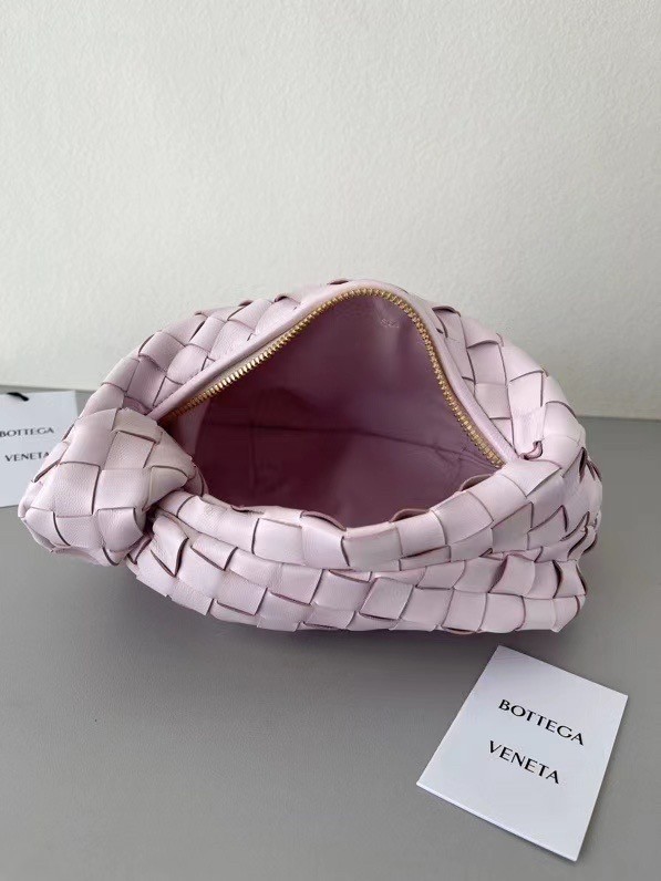 bo*te*ga Ve*ne*ta bv jodie mini bag in light pink intrecciato lambskin