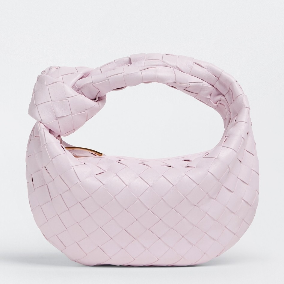 bo*te*ga Ve*ne*ta bv jodie mini bag in light pink intrecciato lambskin