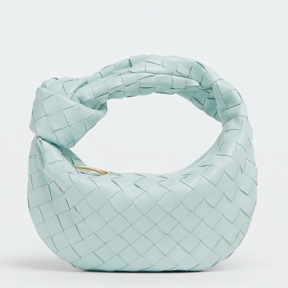 bo*te*ga Ve*ne*ta bv jodie mini bag in teal washed intrecciato lambskin