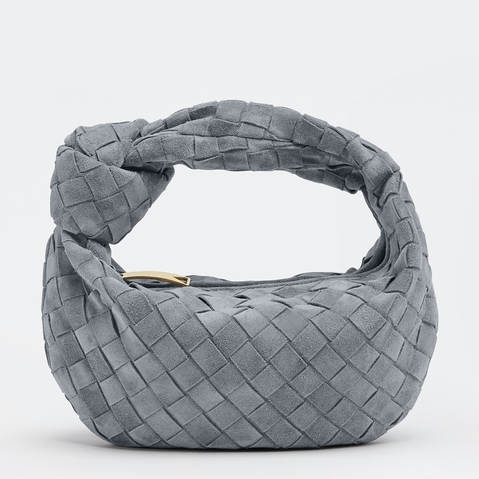 bo*te*ga Ve*ne*ta bv jodie mini bag in thunder intrecciato suede