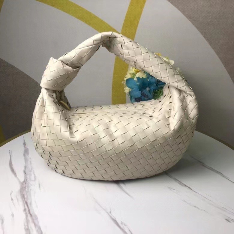 bo*te*ga Ve*ne*ta bv jodie small bag in white intrecciato leather