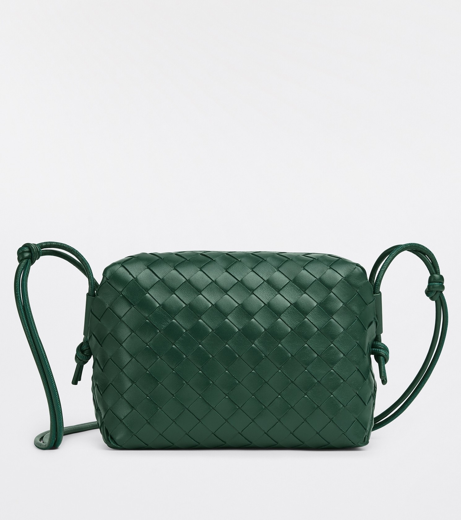 bo*te*ga Ve*ne*ta small loop bag in raintree intrecciato lambskin