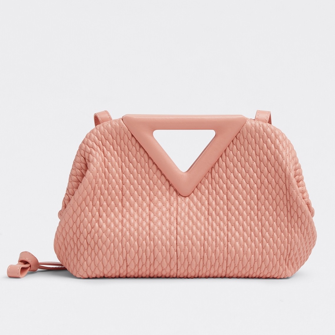 bo*te*ga Ve*ne*ta small point bag in peachy quilted leather