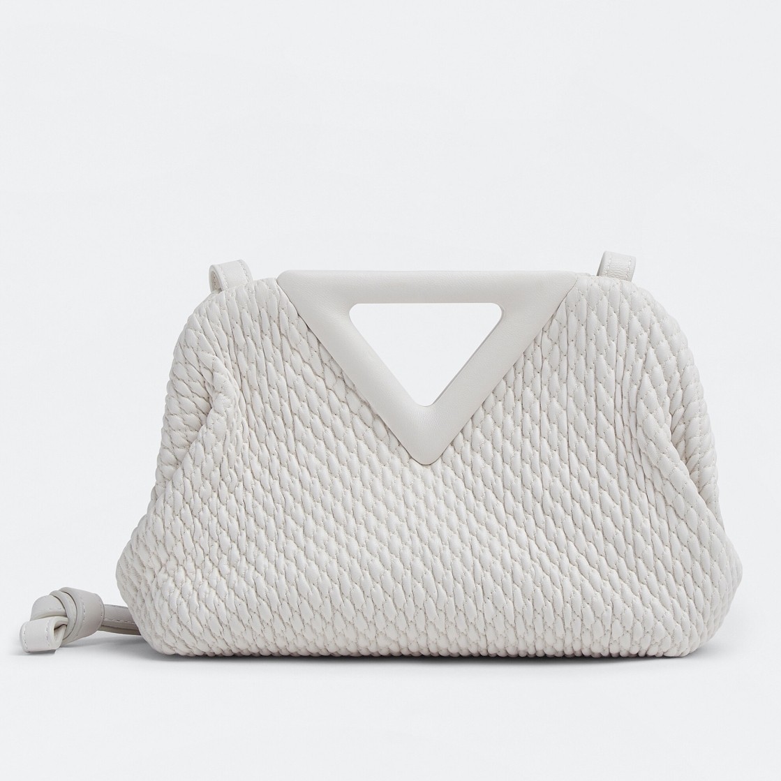 bo*te*ga Ve*ne*ta small point bag in white quilted leather