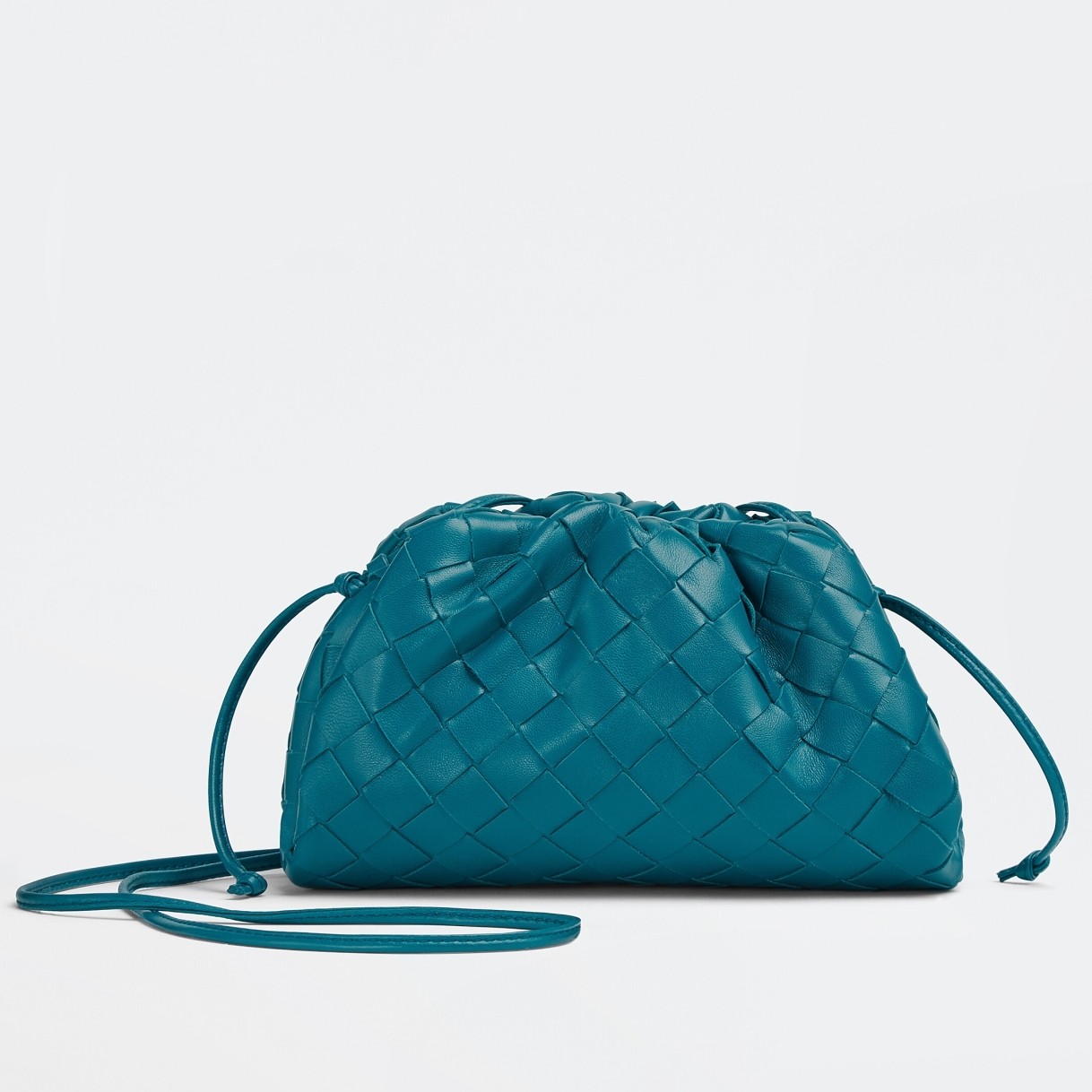 bo*te*ga Ve*ne*ta mini pouch in mallard intrecciato lambskin