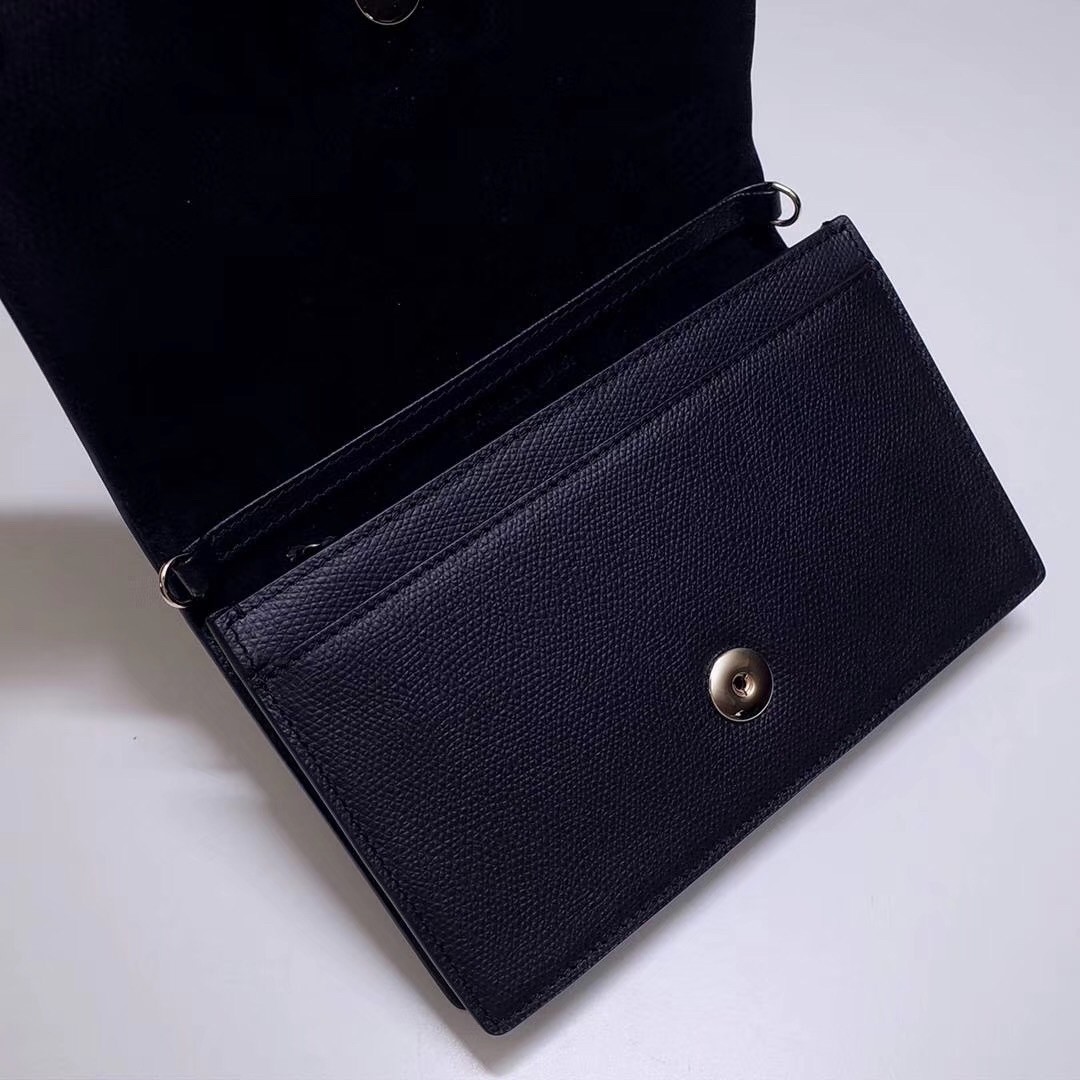 D*or 30 montaigne 2 in 1 belt bag in black calfskin