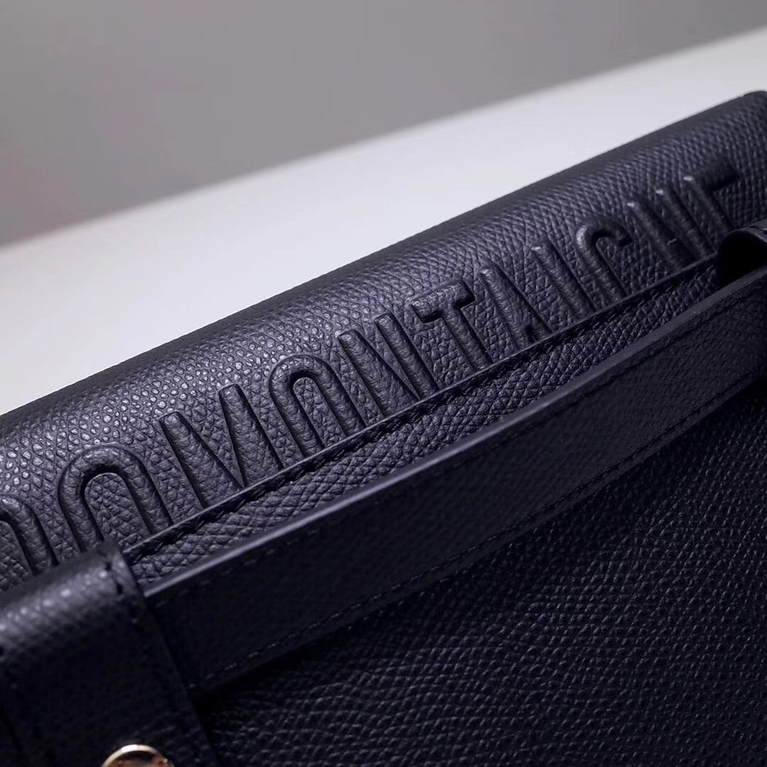D*or 30 montaigne 2 in 1 belt bag in black calfskin