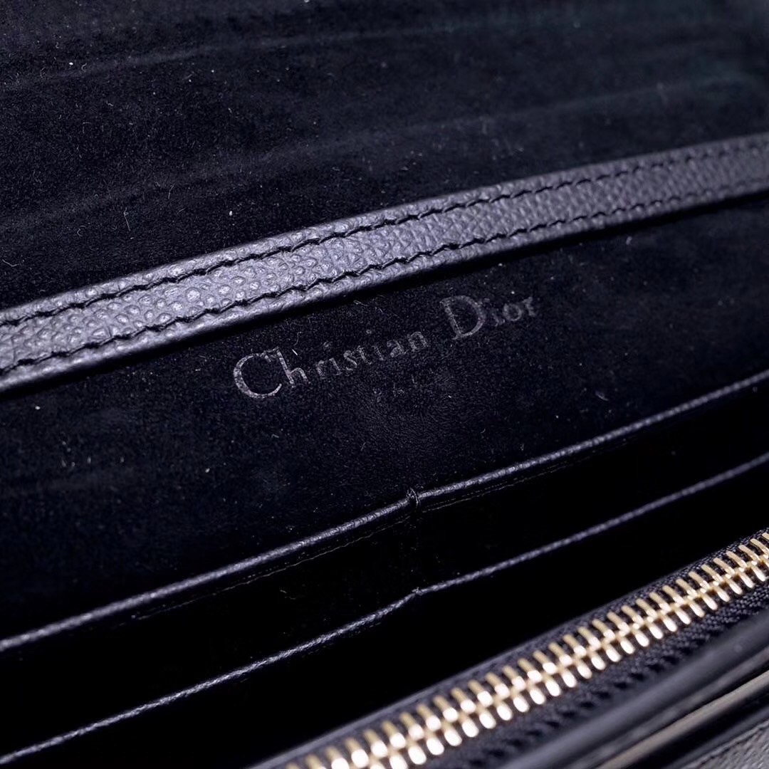 D*or 30 montaigne 2 in 1 belt bag in black calfskin