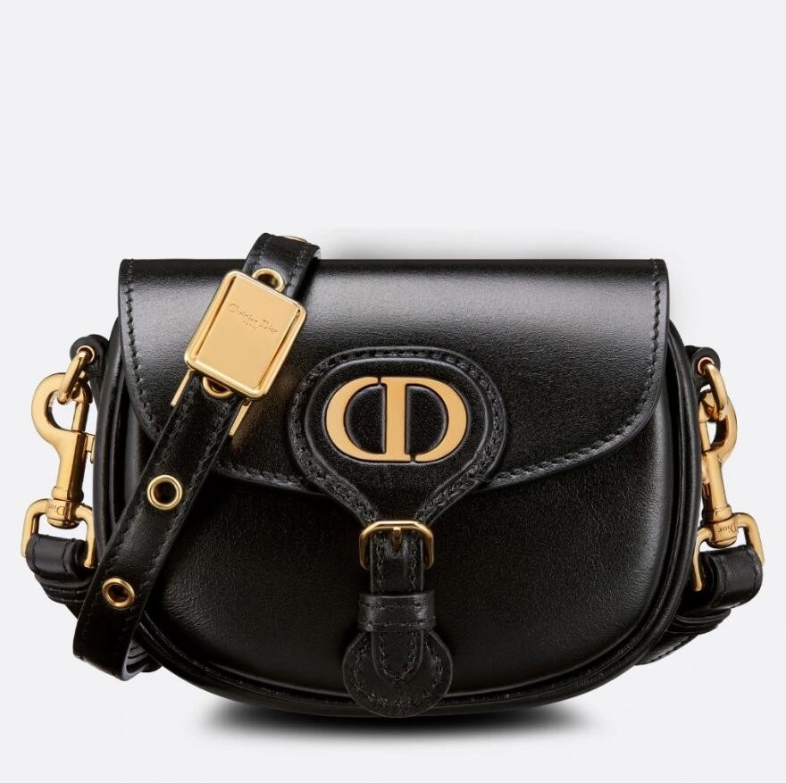 D*or bobby micro bag in black box calfskin
