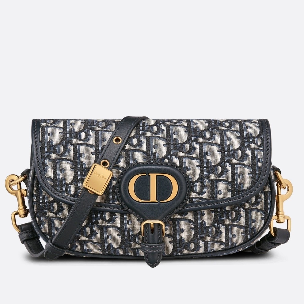 D*or bobby east-west bag in blue D*or oblique canvas